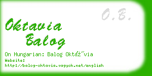 oktavia balog business card